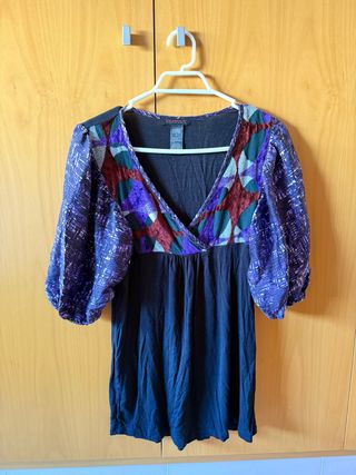 Camiseta Custo estampado violeta