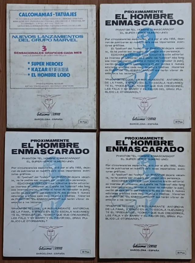 Lote 4 Cómics Ka-zar Vértice 1976-77