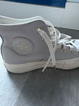 Converse Piel Gris Talla 37.5