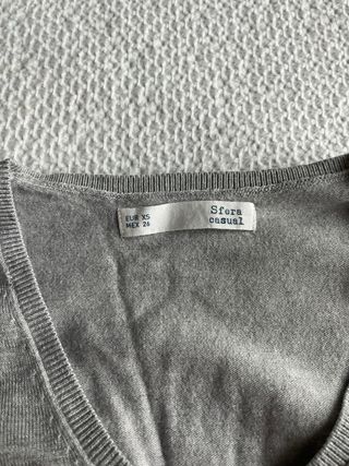 Jersey Sfera cuello pico gris