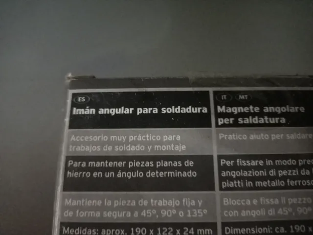 Imán angular para soldadura Powerfix