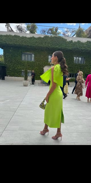 Vestido fiesta Victoria Martín Berrocal verde