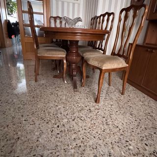 Mueble de salón completo y 6 sillas