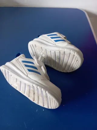 Scarpe Adidas Bambino Bianche Blu Velcro
