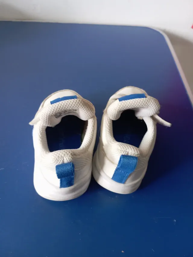 Scarpe Adidas Bambino Bianche Blu Velcro