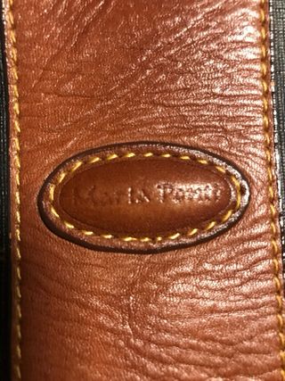 Bolso de piel MARÍA PONTI negro y marrón