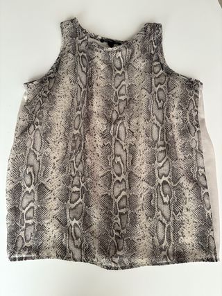Blusa sin mangas estampado animal