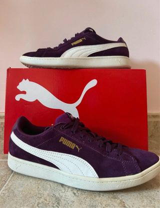 Zapatillas Puma Moradas y Blancas