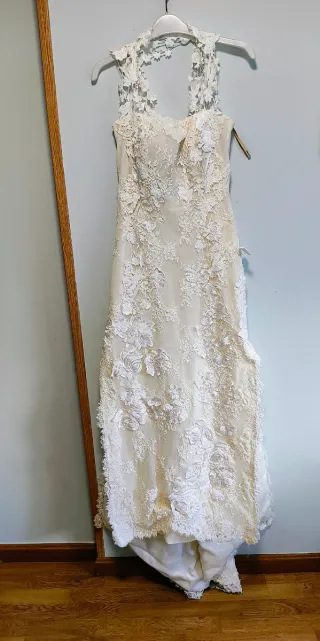 Vestido Novia Encaje Flores