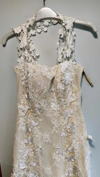 Vestido Novia Encaje Flores