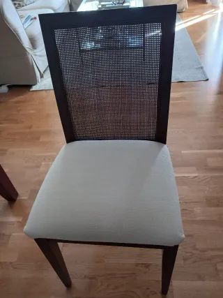 Mesa de comedor madera y cristal extensible