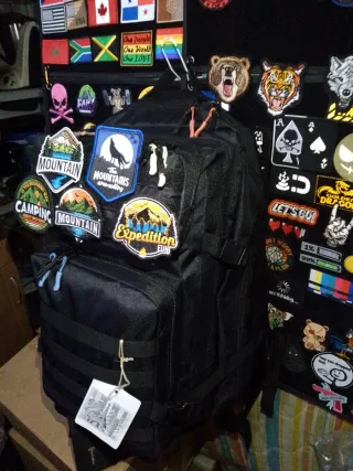 Mochila CrossFit 45L táctica militar negra