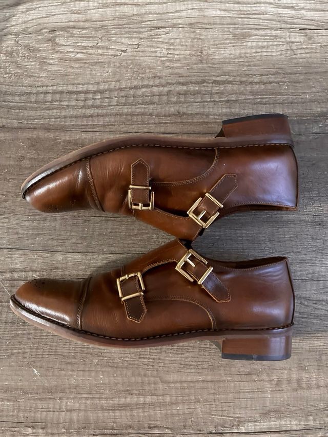 Zapatos Oxford Marrón Hebilla Talla 39