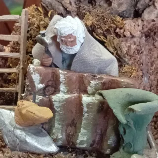 Presepe ciabattino vintage in movimento