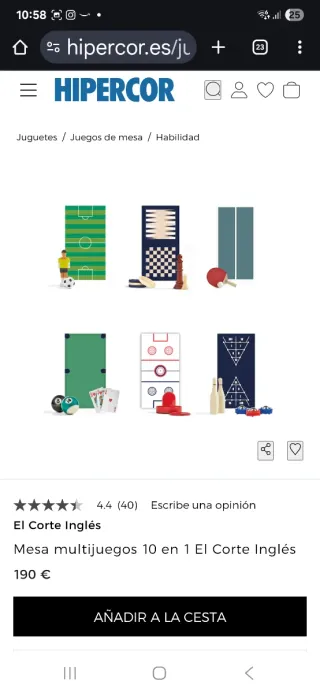Mesa Multijuegos 9 en 1