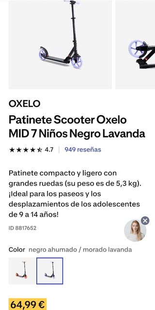 Patinete Oxelo MID 7 XL