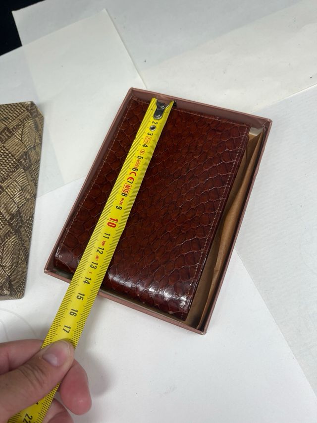 Portafoglio Maxim Pelle Coccodrillo Marrone Nuovo