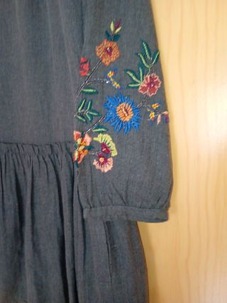 Vestido Zara bordado mujer