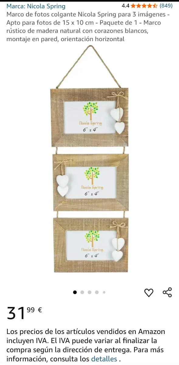 3 Marcos de fotos. Nuevo.SIN ESTRENAR