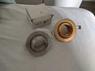 Set di 2 faretti da incasso dorati e argentati