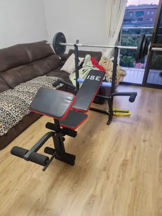 BANCO DE PESAS Y MUSCULACION RACK 