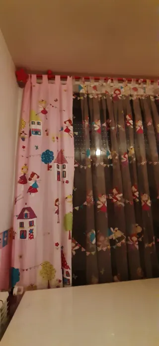 Cortinas y visillo infantil hadas