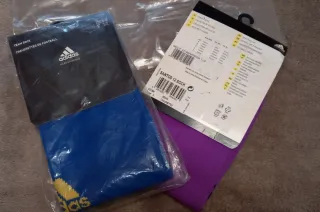 2 pares Calcetines Fútbol Adidas (Azul y Morado).