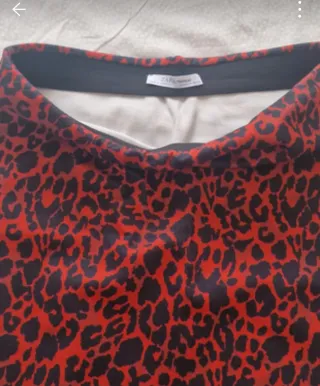 Falda tubo Zara estampado leopardo