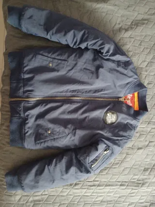 Chaqueta bomber azul
