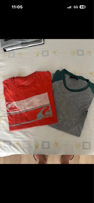 2- camisetas QuickSilver y ripcurl a precio de una