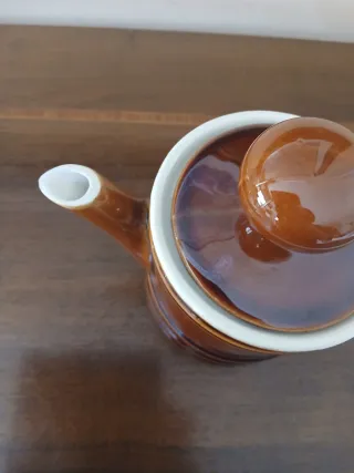 Teiera vintage anni 70 in ceramica