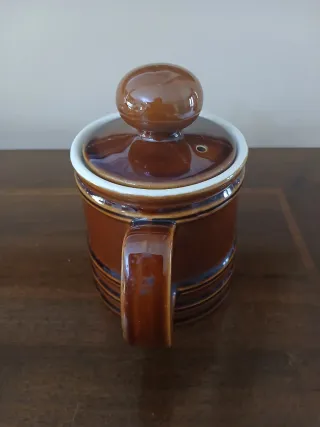 Teiera vintage anni 70 in ceramica