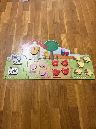 Puzzle Granja Educativo Números Animales