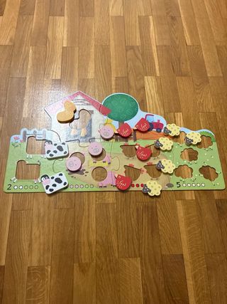 Puzzle Granja Educativo Números Animales