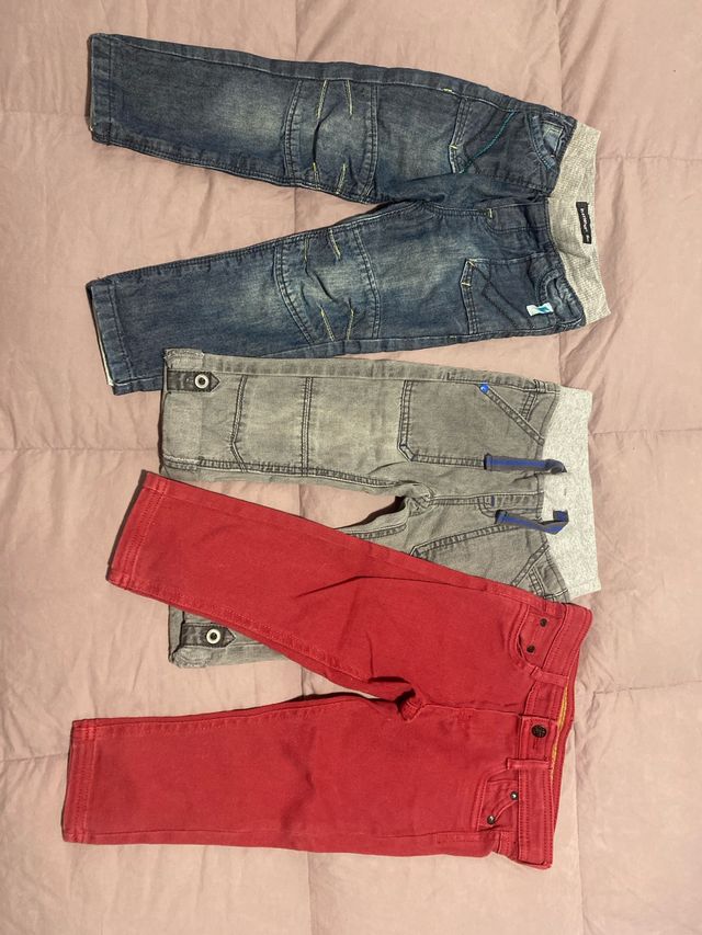 Lote 3 Pantalones Largos Niño varias tallas