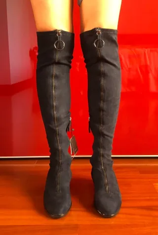Stivali alti Zara blu tg 38