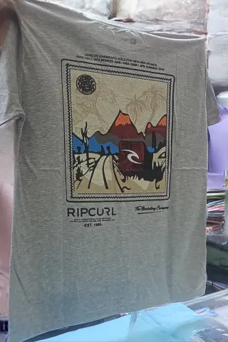 Camiseta Gris Rip Curl Wet Suits Nueva