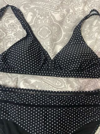 Bikini lunares negro y blanco talla 40