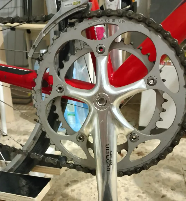 Bici da corsa Olmo rossa e gialla