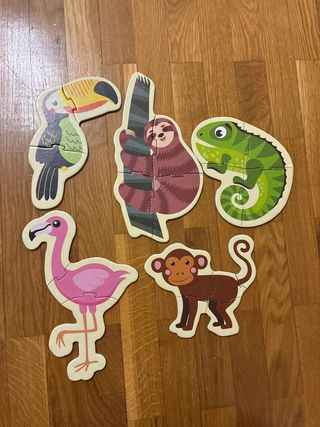 Puzzles de animales selva (5 piezas)