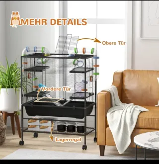 Gabbia per criceti con tubi e accessori