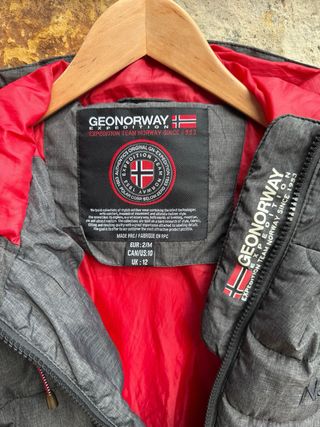 Abrigo Geographical Norway gris talla M
