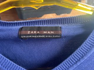 Jersey pico azulón Zara Man