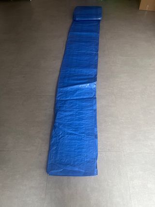 Lona exterior 5x2m azul con ojales