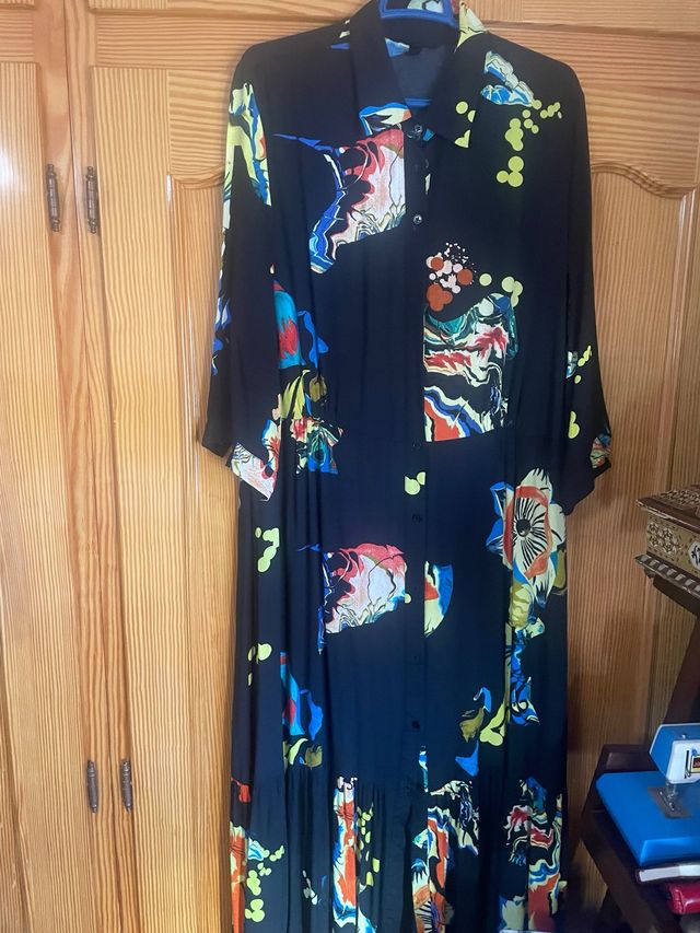Vestido largo estampado XL