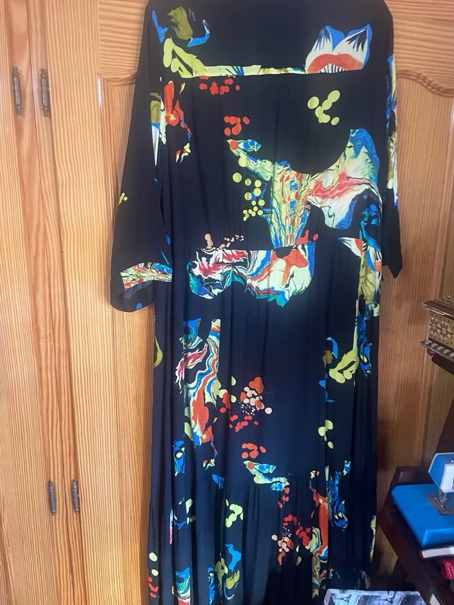 Vestido largo estampado XL