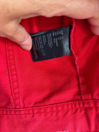 Cazadora vaquera roja Talla XS