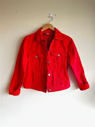 Cazadora vaquera roja Talla XS