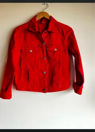Cazadora vaquera roja Talla XS