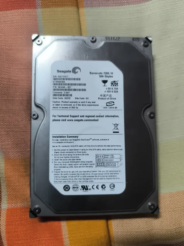 Disco Duro Seagate Barracuda 500GB IDE